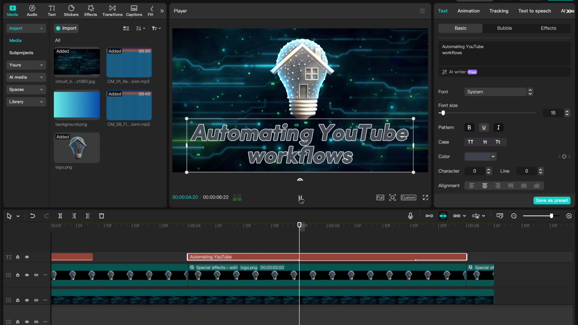 The Editing Challenge demonstration at 390.0s