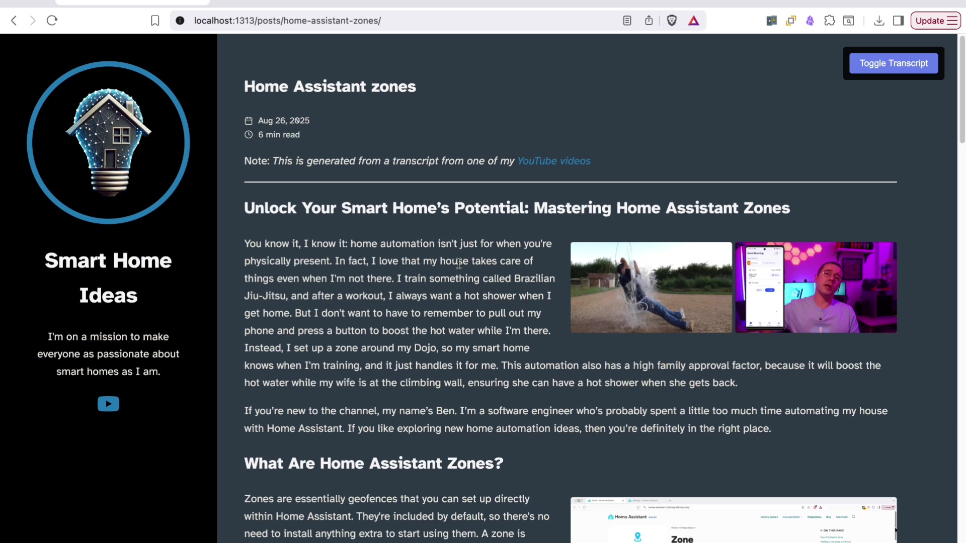 Automated Publishing: Video to Blog Post demonstration at 428.0s