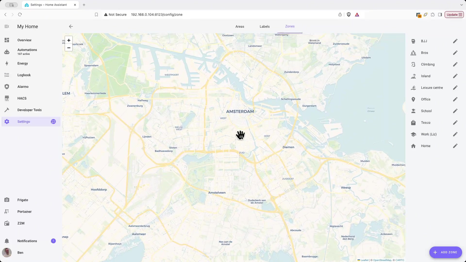 Setting Up Your First Zone demonstration at 92.0s