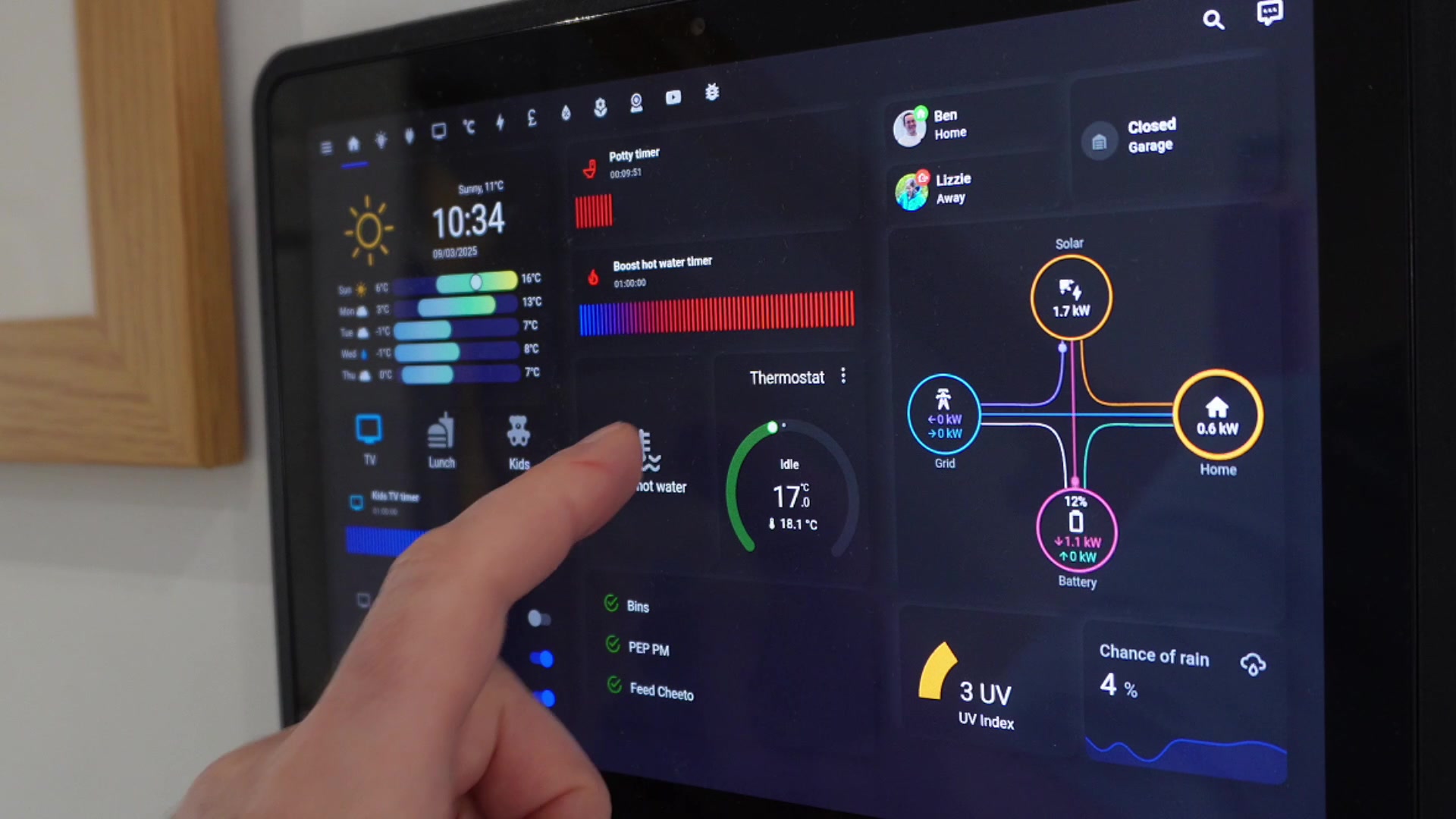 Essential Home Timers demonstration at 170.0s