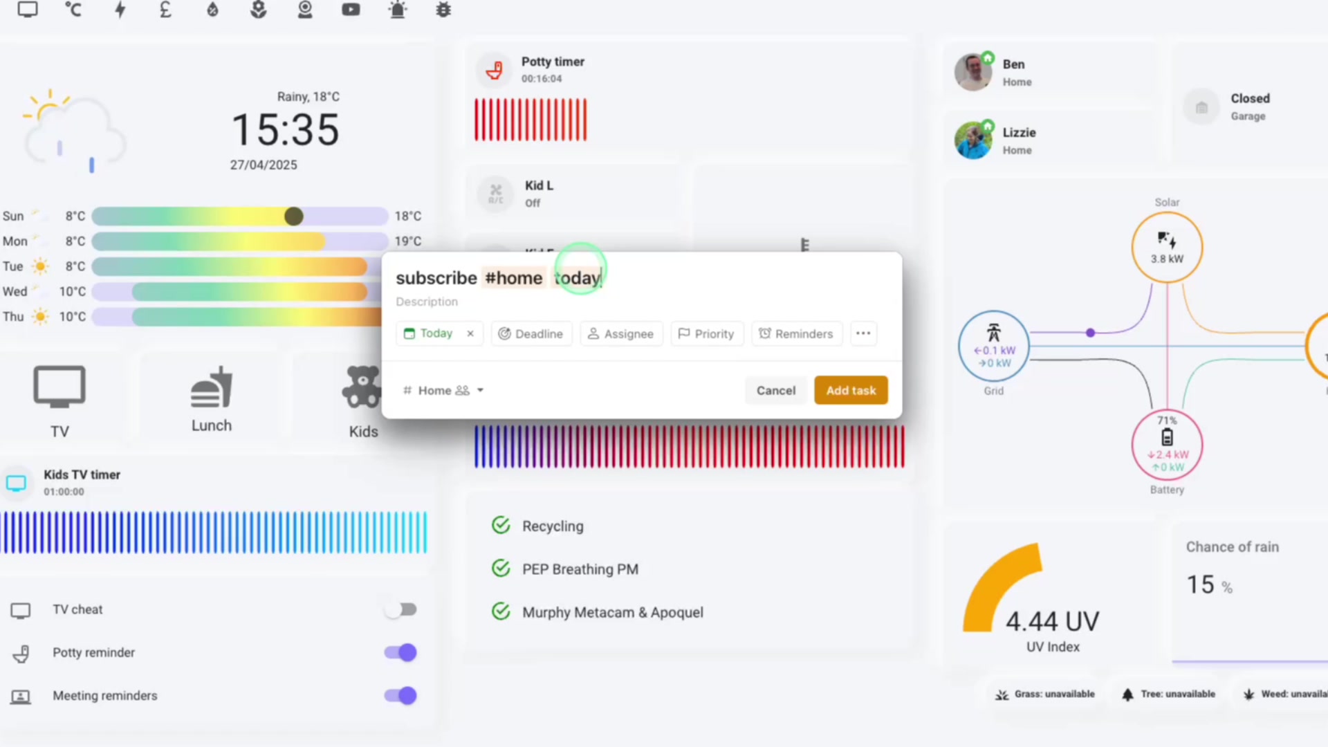 Integrated Task List demonstration at 195.0s