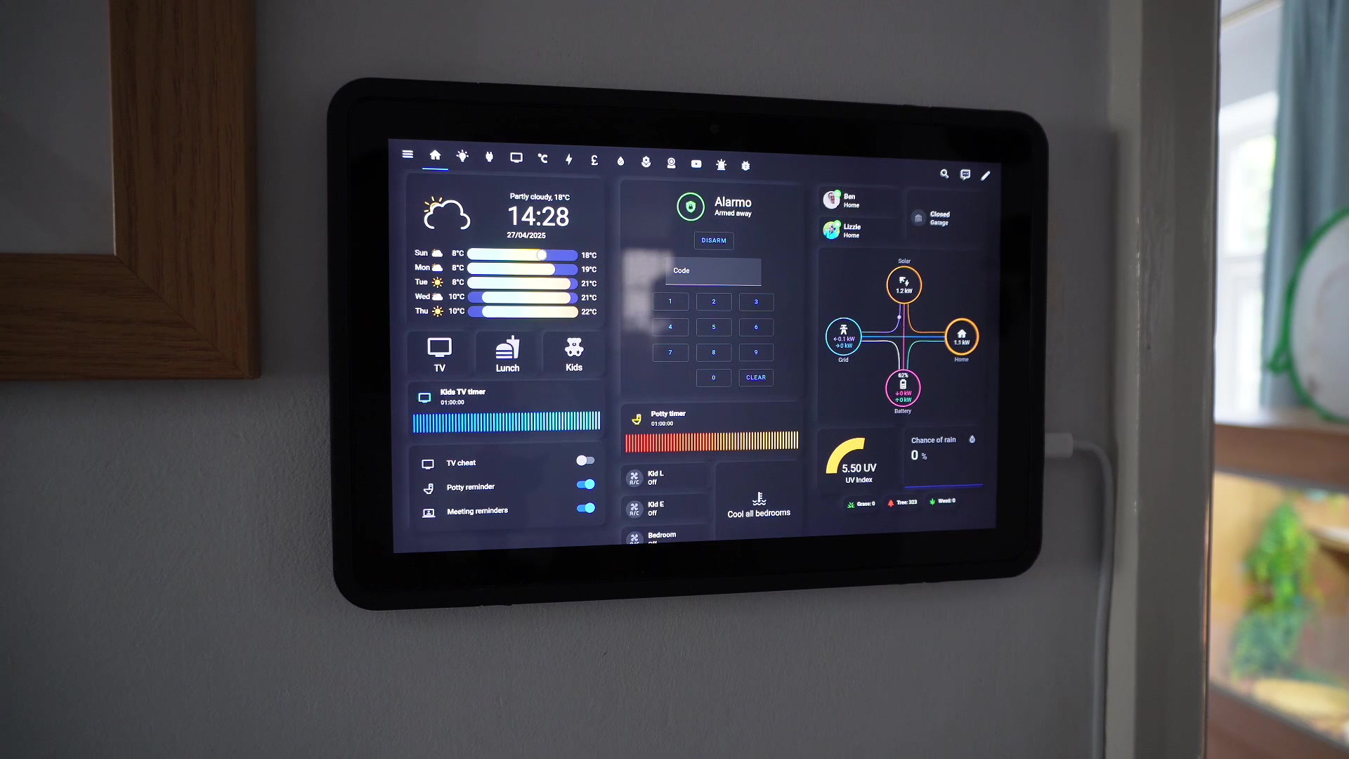 Integrated Alarm System Control demonstration at 280.0s