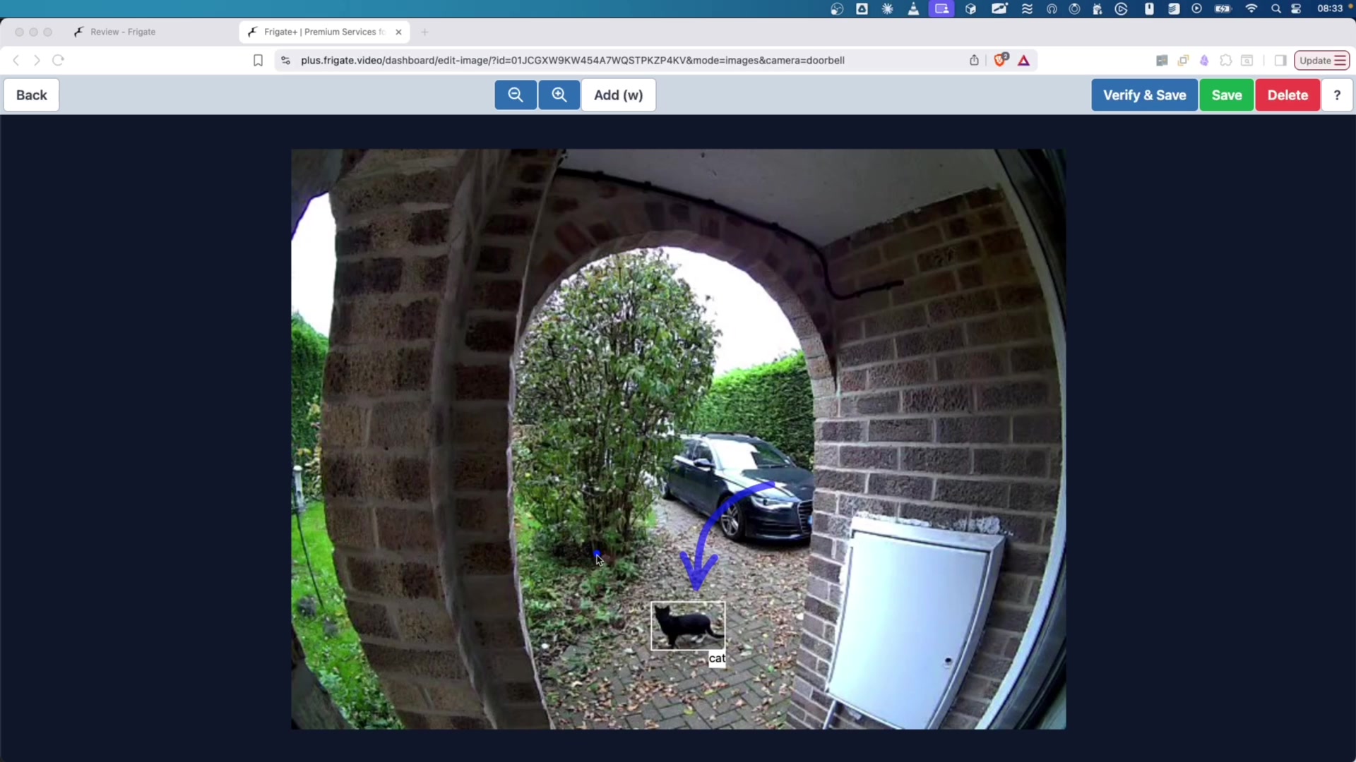 Object Detection Triggers with Frigate demonstration at 278.0s
