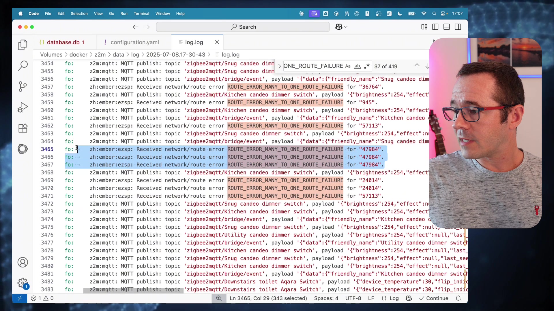 Advanced Troubleshooting: Diving into Log Files demonstration at 462.0s